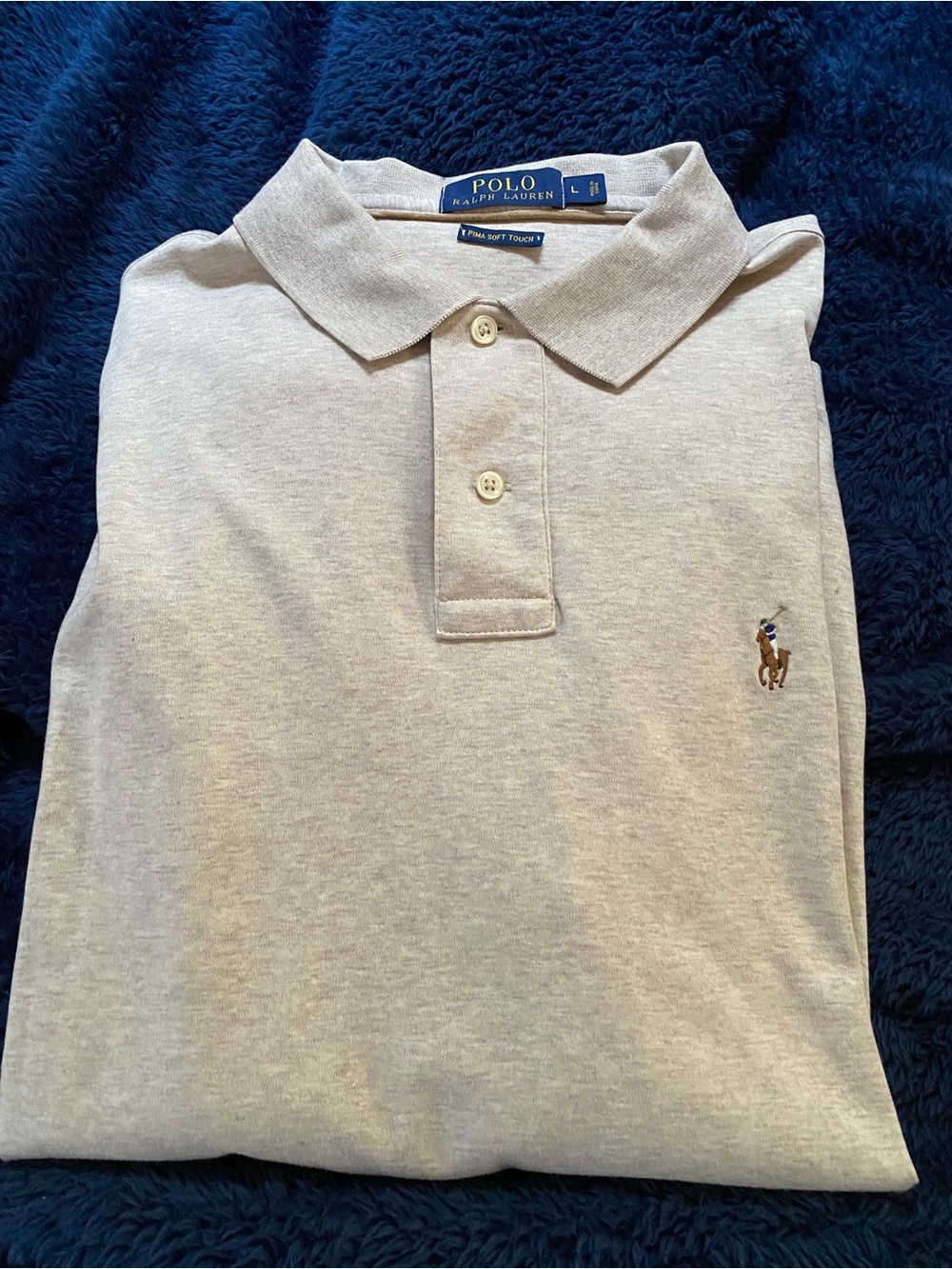 Ralph Lauren Mens Cream Polo Shirt